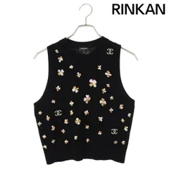 CHANEL - シャネル  24SS  P76928K11094 ココマーク カシミアニットベスト レディース 36 シャネル 24SS P76928K11094 ココマーク カシミアニットベスト