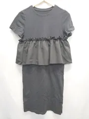 ◇ Θ BIRTHDAY BASH フリル 半袖 膝下丈 ワンピース サイズS ブラック レディース E  【1506180013292】