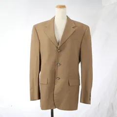 美品 プラダ テーラード ジャケット 46R RN:98339 CA:34767 ショルダーパット 羽織 ビジネス 紳士 スーツ メンズ MMM E12-6【中古】のサムネイル