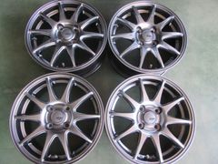 送料込み！　目立つキズなし！　SPORT　ABELIA　14インチ　5.5J　100　4H　+43　アルミホイール4枚セット