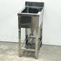 設置のみ 未使用 美品 1槽シンク W350×D600×H800 流し台 ステンレスシンク 業務用シンク 厨房