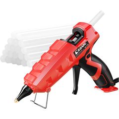 【正規品（新品）】EZARC グルーガン 100W プロ中大型 強力粘着 接着剤 ホットメルトグルーガン グルースティック20本付 LEDライト電源スイッチ DIY 手芸用 木工用 補修工具 ホットボンド スティック ボンドガン  急速加熱 粘着工具