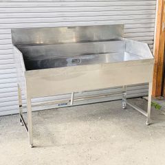 【送料無料】ステンレス1槽シンク W1500×D750×H850 流し台 ステンレスシンク 厨房 中古 　※納期注意