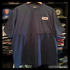 XLARGE LOGO PATCHED S/S POCKET TEE NAVY Lサイズ