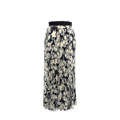 未使用品 WEEKEND Max Mara マックスマーラ プリーツスカート 星柄 ネイビー 36 15-10-60241