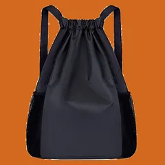 【人気商品】[Ninonly] ナップサック ジムサック ナップザック プールバッグ 大容量 防水 軽量 折り畳み 乾湿分離 多機能 シューズ収納 防水 軽量 水泳 部活 運動 旅行 アウトドア （ブラック）