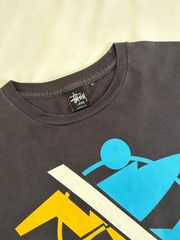 ステューシー  サーフマン　ロングTシャツ　stussy 黒タグ USA製