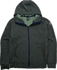 adidas ☆ オシャレ◎ ダークグリーン ジップアップ ジャケット パーカー M ランニング スポーツ トレーニング 人気 アディダス■BK135
