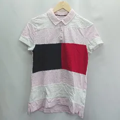 ◇ TOMMY HILFIGER トミー ヒルフィガー 半袖 ポロシャツ サイズM ピンク系 レディース E  【1406050069612】