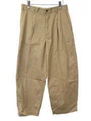 Graphpaper グラフペーパー 23AW Suvin Chino Wide Tapered Trousers ワイドチノパンツ ベージュ 2のサムネイル