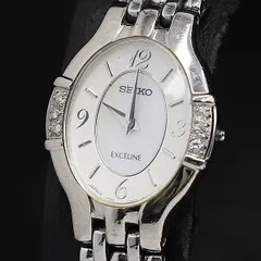 ◾️良品/電池新品交換済◾️セイコー レディース エクセリーヌ 1F20-0AW0 SEIKO】【電池交換済】セイコー『エクセリーヌ ベゼルダイヤ