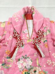 ★きょんちゃん★ポンポネット ブランド 7歳着物用.作り帯.ピンク地 桜柄 ポンポネット ブランド 7歳着物用.作り帯.ピンク地 桜柄.七五三.お正月