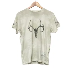 美品 Polo by Ralph Lauren ポロバイラルフローレン タイダイ ネイティブプリント ショートスリーブ Tシャツ カットソー L ホワイト系 メンズ 古着 中古 USED