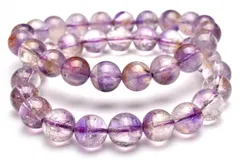 レア◇ライモナイト入り スーパーセブン　10mm　ブレスレット 1個売り パワーストーン 天然石 _BG5455-10