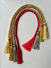 4本セット⭐︎タッセル付き組紐44cm紐つまみ細工しめ縄