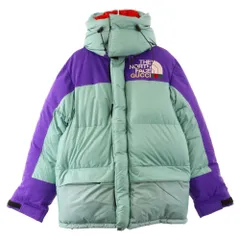 GUCCI (グッチ) 22SS×THE NORTH FACE ザノースフェイス 700FILL ロゴ刺繍 ダウンジャケット アウター 663895 XAADJ グリーン/パープルのサムネイル