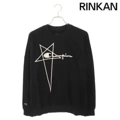 美品 リックオウエンス × チャンピオン 刺繍ロゴ Ｖネック ブラック M チャンピオン×リック・オウエンス、“肩パッド入り”カットソー
