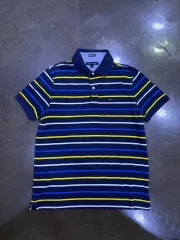 トミーヒルフィガー カジュアル ストライプ ポロTシャツ pkt M