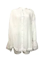 【中古】Cachette　カシェット　トップス　ホワイト　メッシュ加工　ロングパーカー　春夏　サイズ２＿S13＿＿セルモアから出品＿s-0036-r13