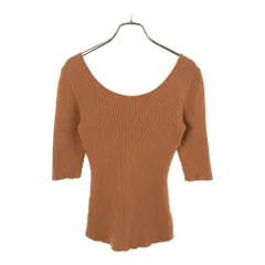 スナイデル 半袖 リブニット カットソー F ブラウン系 snidel SWNT201172 レディース 古着 【240330】 メール便可