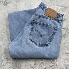 90s　USA製　リーバイス501　デニムパンツ　古着　W32　ライトブルー