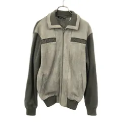 タカシマヤ 長袖 異素材 ニットジャケット M グレー Takashimaya メンズ 古着 【240319】