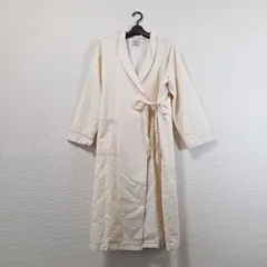 Samansa Mos2 ロングコート ガウン 麻 リネン リボン Fサイズ フリーサイズ アイボリー