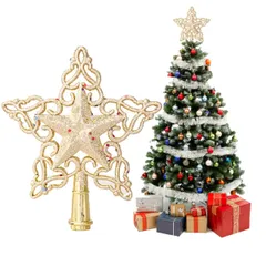 【特価セール】クリスマスツリークリスマスツリースノーフレーク 20cm クリスマスツリー トップスター 星 クリスマス飾り クリスマス デコレーション スター ツリートップスター (Bゴールド)