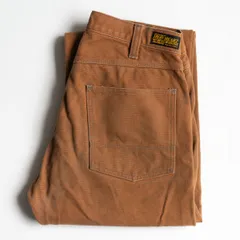アイアンハートブラウン ダブルニーダックパンツ厚手キャンバス生地