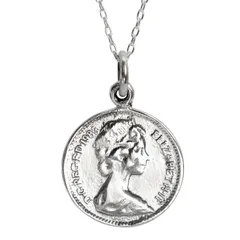 ペンダント トップ コイン風 エリザベスクラウン 2way シルバー925 silver アクセサリー トップのみ シアーズ Sears 誕生日プレゼント