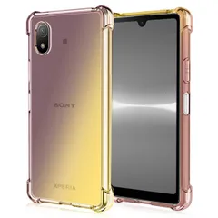 Xperia Ace III ケース SO-53C SOG08 エクスペリアace3 エース3  グラデーション耐衝撃 ソフト ケース 【Color】 ブラック・ゴールド