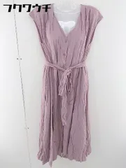 ◇ ◎ ABITOKYO アビトーキョー リボン付き ノースリーブ ロング ワンピース サイズ0 ピンク系 レディース  【中古】 【1106280007926】