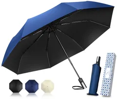 【在庫処分】晴雨兼用 丈夫 軽量 大きいサイズ 8本骨 強風に強い 豪雨対応 折り畳み傘 紫外線遮断 UVカット ワンタッチ自動開閉 完全遮光 日傘 コンパクト 折りたたみ傘 おりたたみ傘 折畳傘 メンズ YOIIYO レディース 収納ポーチ付き