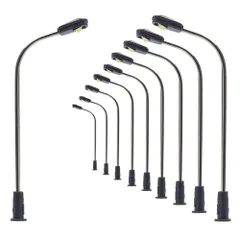 【人気商品】道路灯 街灯柱 モデル街灯 LED ライト温白色 42mm 1:1501:220 10本入り 鉄道模型 建物模型 ジオラマ 情景コレクション 教育 DIY