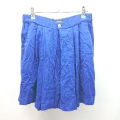 ◇ ZUCCa ズッカ ウエストゴム ツータック 薄手 透け感 シンプル オシャレ ショートパンツ サイズM ブルー レディース E  【1309250035220】のサムネイル