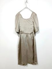 united bamboo ユナイテッドバンブー UME-3059-B シルク ワンピース ベージュ  ■◆レディース