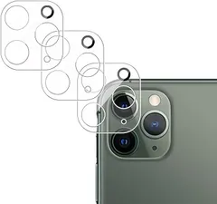 JACRON 3枚セット 対応 iPhone11ProMax 6.5インチ/iPhone 5.8インチ用カメラフィルム 日本旭硝子 硬度9Hアイフォン11プロ 12プロマックス高透過率 指紋防止 気泡防止 飛散防止(YCO-9CS-730)