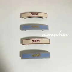 ❤︎한국　GROVE logo Barrette SEOUL バレッタ ヘアクリップ ピン ヘアピン ヘアアクセサリー ヘアセット グローブ ソウル GRVE 韓国アクセサリー ストリート y2k バレエコア 韓国 海外 ファッション 髪 頭 飾り 髪留め
