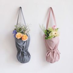 バッグ｜花束が入る コットンツイルのフラワーバッグ