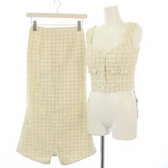 ディア バイ ローブドフルール DEA. by ROBE de FLEURS  ツイードセットアップマーメイドミディキャバドレス S アイボリー DE3273 /TK ■BM