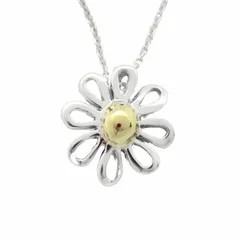 美品 ティファニー デイジー フラワー ネックレス ビンテージ K18 シルバー 美品 ティファニー デイジー フラワー ネックレス ビンテージ