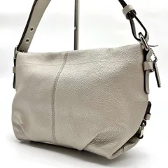 【美品】 COACH コーチ ショルダーバッグ ワンショルダーバッグ レザー 革 グレー 灰色 キーホルダー ユニセックス 男女兼用 メンズ レディース