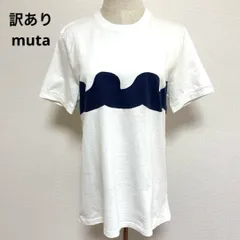 訳あり muta ムータマリン ホワイト 波形 半袖Tシャツ S 日本製
