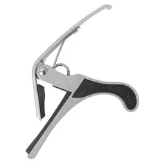 アルミ合金 カポタスト 《シルバー》 軽量 アコースティック エレキ ギター用 カポ[定形外郵便、送料無料]mer004