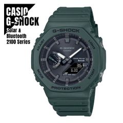 【即納】CASIO カシオ G-SHOCK Gショック タフソーラー モバイルリンク ブルートゥース GA-B2100-3A グリーン 腕時計 メンズ