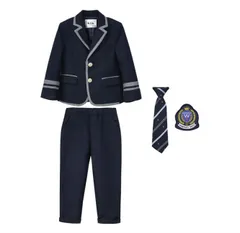 子供服　4点セット 子供スーツ 学生服 フォーマル ブレザー キッズ  男の子 発表会 入学式 入園式  七五三 結婚式 卒園式 卒業式100 110 120 130 140 150cm