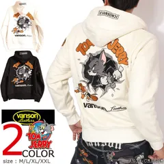 VANSON トムとジェリー コラボ ボンディング パーカー TJV-2535 バンソン TOM AND JERRY 起毛 裏ファー