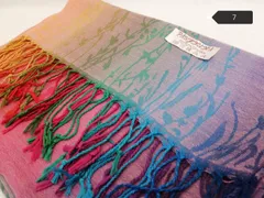 カシミアストール／パシュミナストール　草木柄　No.6