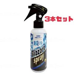 【3本セット】衣類用冷感スプレー Blizzard Spray 100ml（フレッシュシトラスの香り）