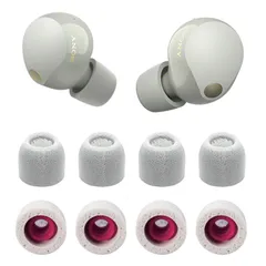 VSuRing イヤーピース ソニー用 WF-1000xm5 交換用 8個 低反発ウレタン製 耳垢ガード フィルター付 Fit in the Case 遮音性 滑り止め 柔らかい 付けたまま充電可能 フィット感向上 メモリーフォーム スポンジ SO